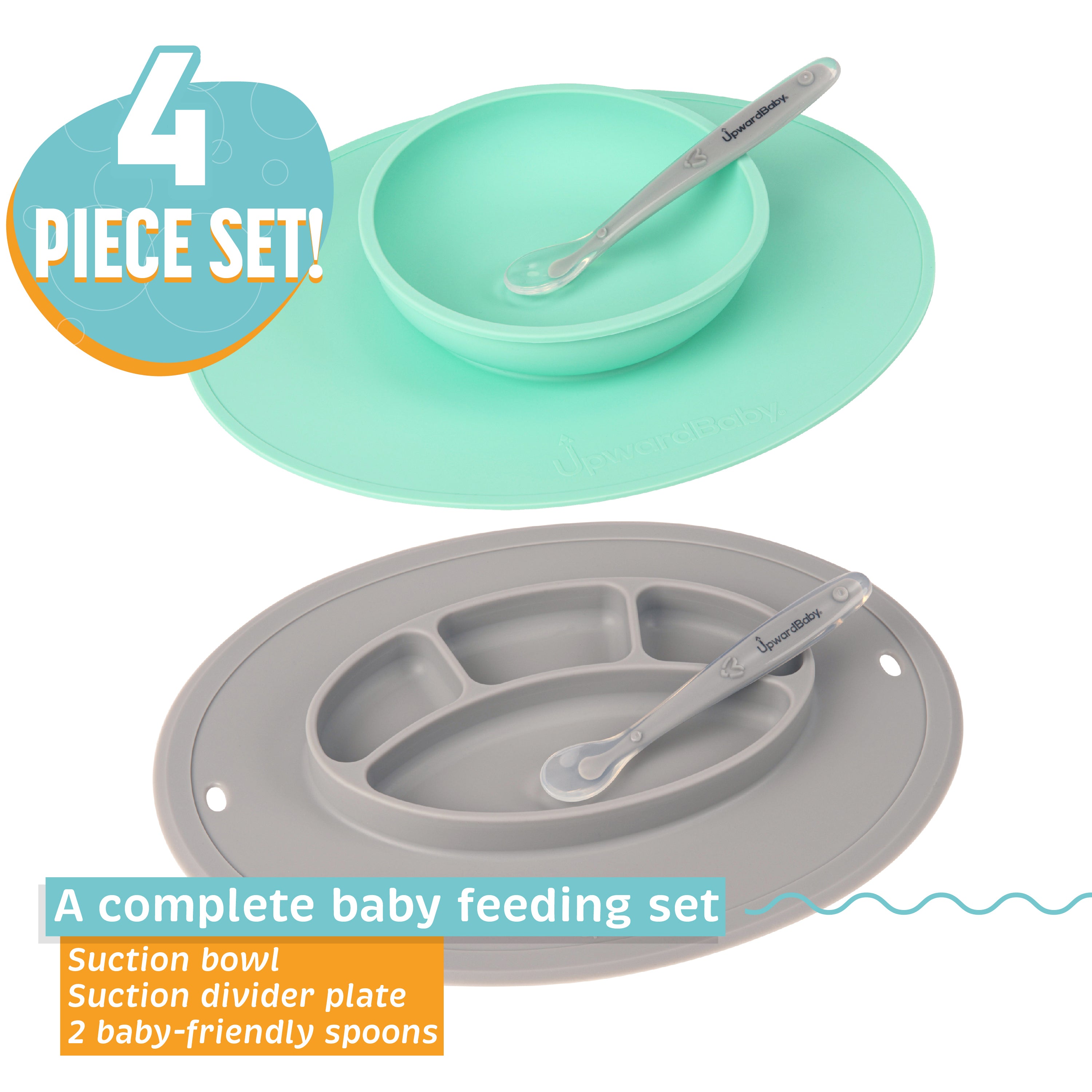 Silicone Interlocking Toddler and Kids Utensil Set - 6 Piece Set –  UpwardBaby